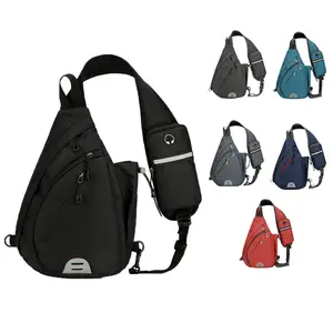 Waterproof Single-Shoulder Sling Bag — Tactical Chest Pack. Features an anti-theft cross-body design; compact and lightweight, ideal for travel, hiking, cycling, and camping