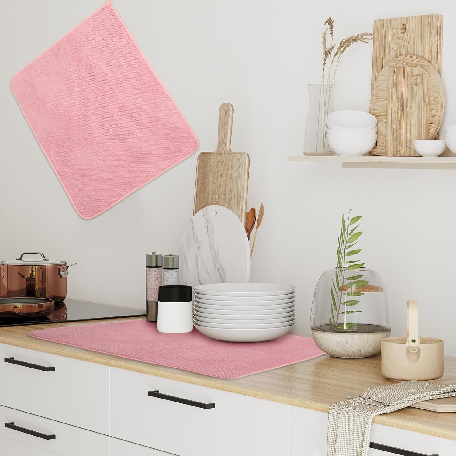 2 Pack Dish Drying Mat Microfiber Absorbent Dish Drying Pad Large Size Dishes Drainer Mats for Countertop, Sink, Refrigerator or Dryer (30 x 24 Inch,) 2 Pack Dish Drying Mat Microfiber Absorbent Dish Drying Pad Large Size Dishes Drainer Mats for Countertop, Sink, Refrigerator or Dryer (30 x 24 Inch,)