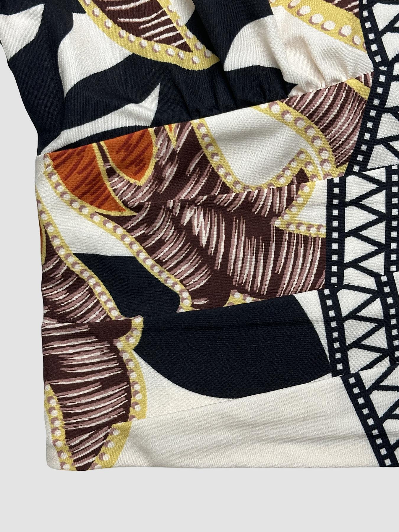 Women's All Over Print Top, Casual V Neck Top for Spring & Summer, Women's Clothing for Daily Wear, Blouse