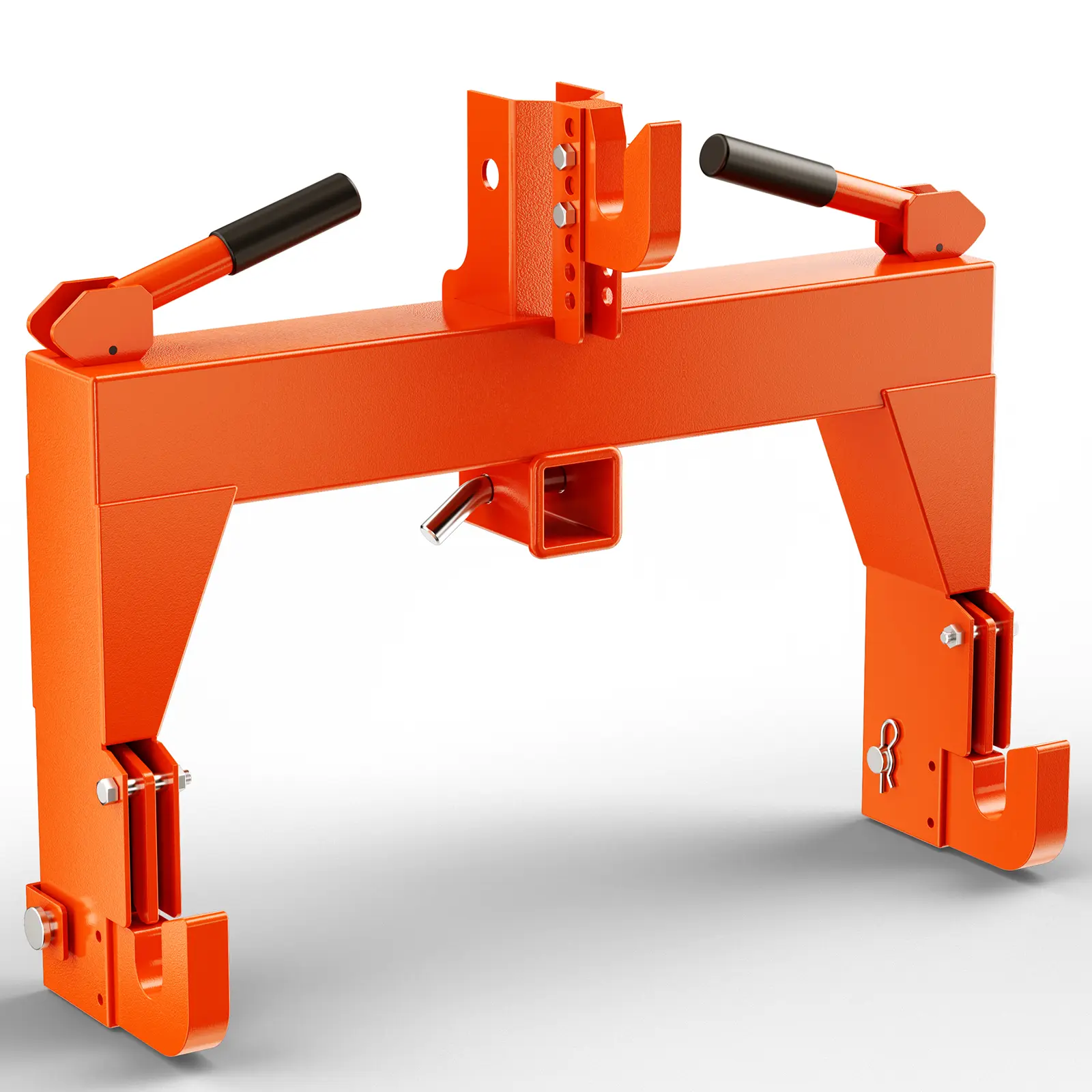 Heavy Duty 3-Point Quick Hitch for Tractor – Category 1 & 2 Compatible – 3000LBS Lift Capacity – 2" Receiver – Adjustable Bolt Design – No Welding – Adapter for 3 Point Attachments