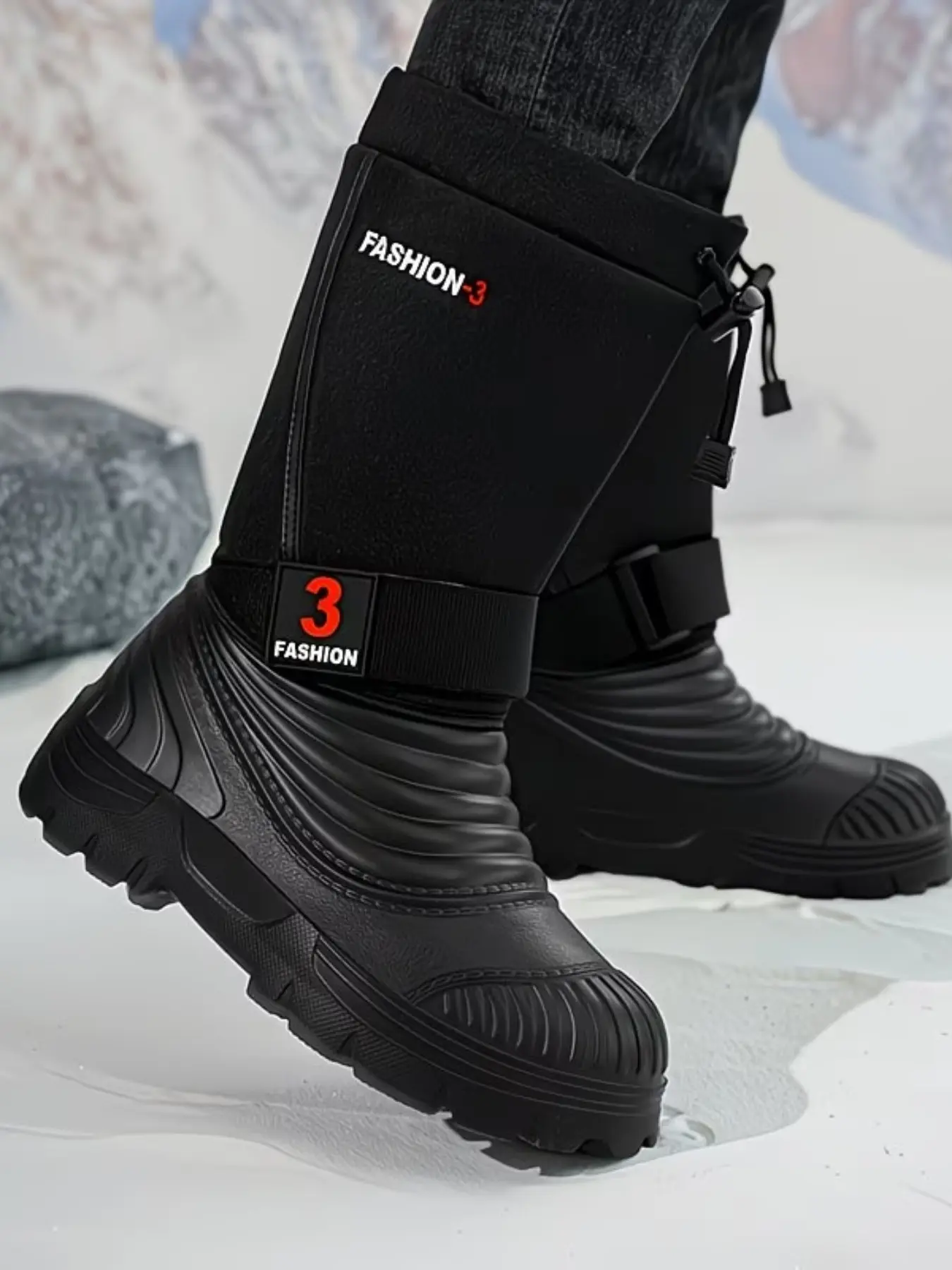 New Unisex Warm Snow Boots, Ideal for Outdoor Workers, Hiking, Camping, Waterproof, Anti-Slip, Comfortable, Durable, Essential for Christmas Outing