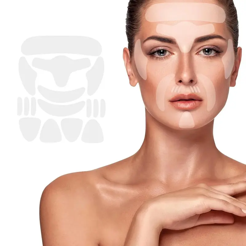 16Pcs Reusable Silicone Anti-Wrinkle Patches | Full Coverage for Face & Forehead, Soft Skin-Friendly Silicone, Overnight Fine Line Smoothing & Physical Lifting, Thin & Invisible Washable