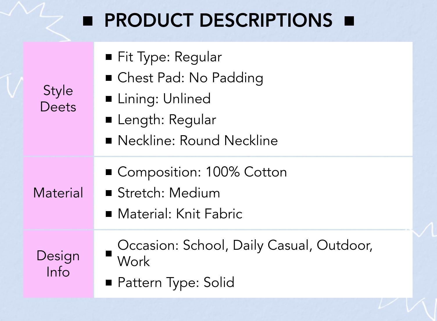 Cider 100% Cotton T-Shirt – Soft Breathable Basic Tee for Women， Non-Transparent Solid Top for Daily Layering & Casual Outfits