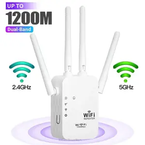 WiFi Extender 2025, 1200Mbps Dual Band (5GHz/2.4GHz) Signal Booster, Covers 10,000 sq.ft & 50 Devices, Repeater with Ethernet Port for Home, GiftsH3EasyHouseMart