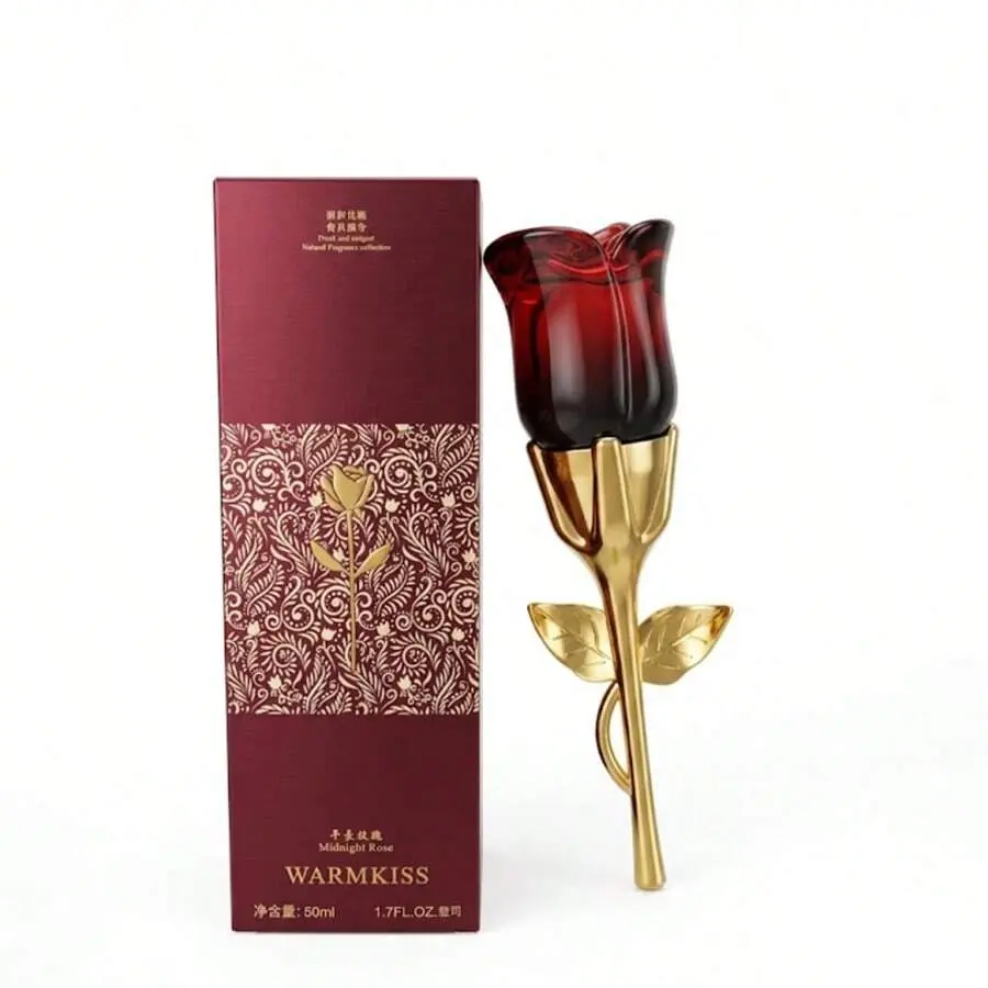 WARMKISS 50ml Midnight Rose Scarlet Lover Eau De Parfum, Long-Lasting Floral And Fruity Scent, Perfect For Couples, Lovers, Dates, Holidays, Gifts, Parties, And Fitness.