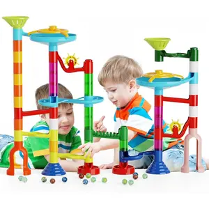 Marble Run Kit, 110pcs Marble Maze Game Construction Building Toys for Kids, Marble Track Race Set STEM Learning Toys Gift for Boys Girls 3 4 5 6 7 8 9 10+, 8105