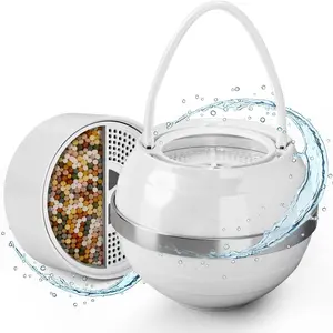 Bathtub Bath Water Filter, 8 Stages Hotel Grade Filtration, 2500 Gal Filtration Capacity, BPA Free, Easy to Install, Softens Water for Softer Skin & Hair, White
