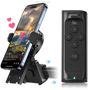 Remote Control for TikTok Scrolling with Smartphone Holder Stand, Wireless Scroller Page Turner, Camera Shutter Video Recording for iOS Android, Cellphone Selfie AccessoryH7KitchenVibePro