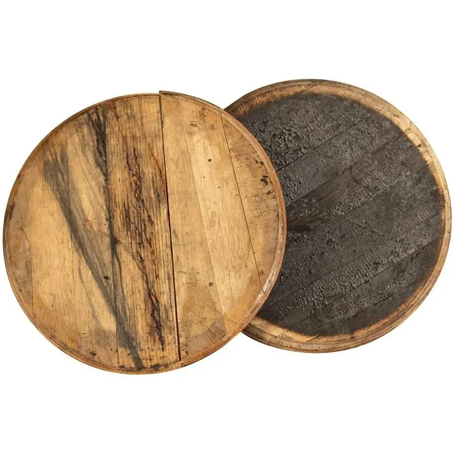 Midwest Barrel Company Authentic Whiskey Barrel Top (21 Inch Diameter) 1-Inch Thick Bourbon Top from Old Whiskey Barrel