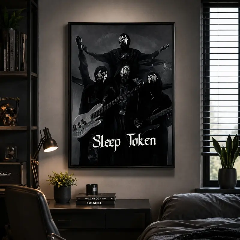 Alternative Metal Wall Art, Rock Music Poster, Metal Band Decor, Alt Poster - UK Metal Decorative Artwork, Wall Art Print, Dorm Room Decor for Home or Studio, Canvas Wall Art, Bedroom Wall Decor, Gift for Music Fans