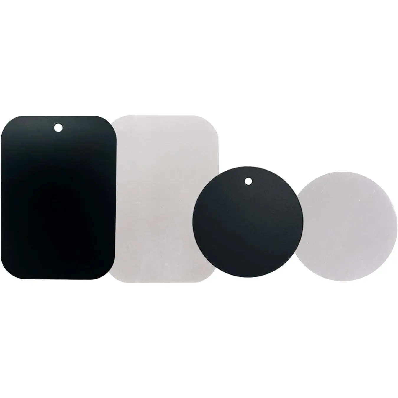 Mount Metal Plate(4Pack) for   Mount Phone Holder with Full Adhesive for Phone , (2 Rectangle and 2 Round)