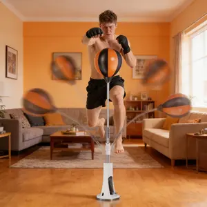 Household reaction ball, professional boxing sandbag, adult tumbler column - 360° quick rebound, strong suction cup to prevent tipping, indoor fitness equipment, anti-strike training ball, stable reaction column