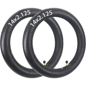2 Pcs 14x2.125 Replacement Bike Inner Tubes with Angled Valve Stem Compatible with Electric Scooters, E-Bike Tire Tube and More