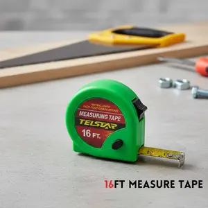 16-Foot (5 m) steel tape measure, metric-inch self-locking tape measure, multi-color optional portable measuring measure