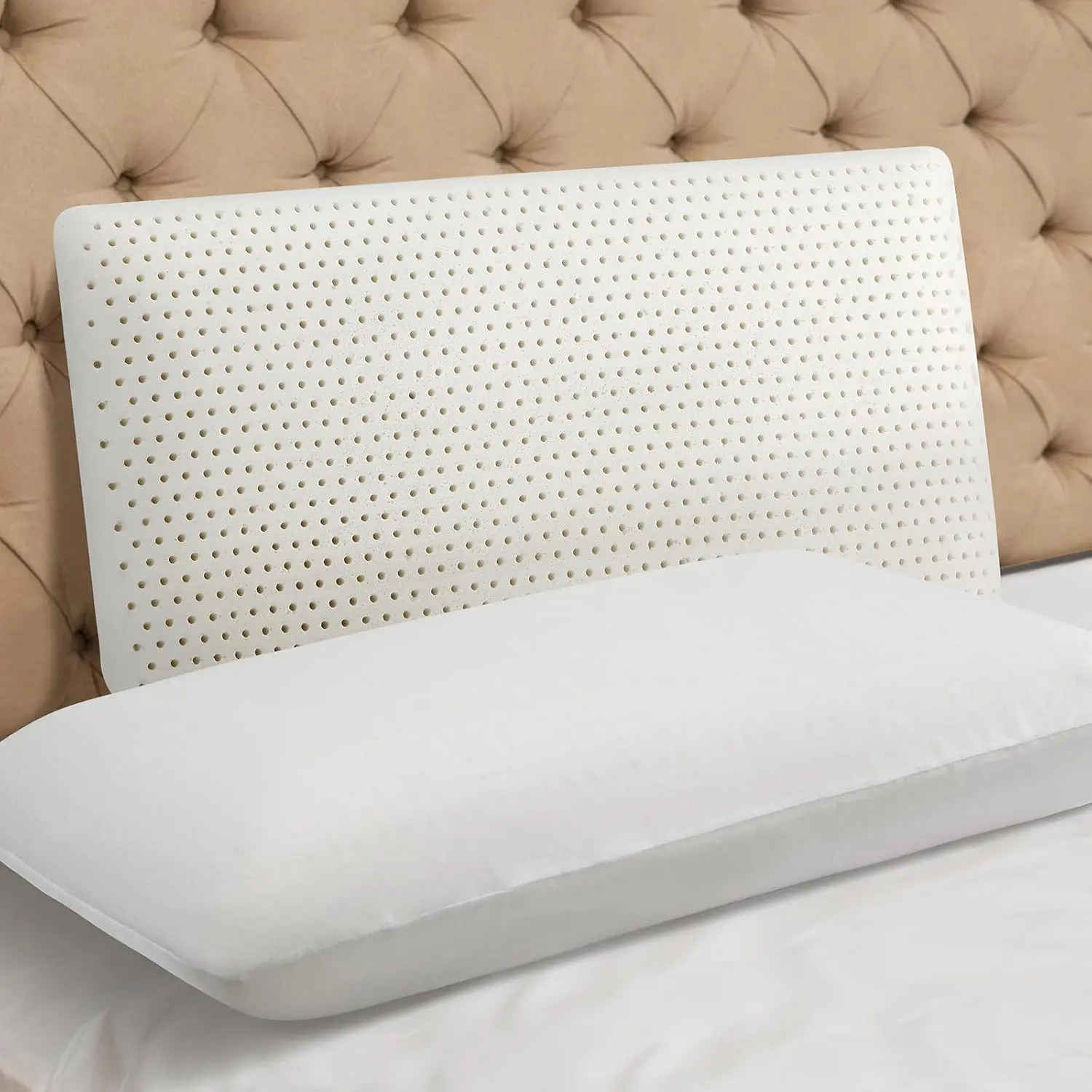 Talalay Latex Pillow Sleeping Bed Pillows, Extra Soft Luxury  Pillow, Perfectly Aligns for Side/ , , , Removable Breathable  Cover (1,  (Mid Loft))