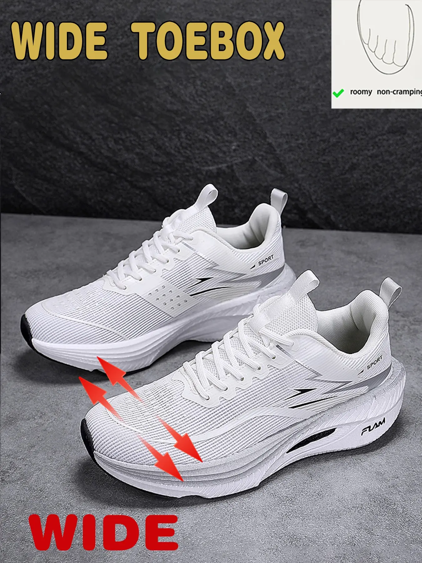 Wide Fit Couple Barefoot Shoes, Comfortable Breathable Wide Toe, Ideal for Thick Toes, Perfect for Fitness Yoga Outdoor Activities