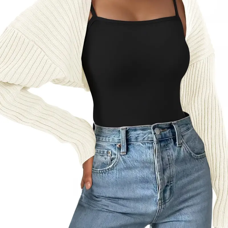 Women's Cropped Cardigan Sweater | Open Front Knit | Short Length Bolero | Lightweight Layer