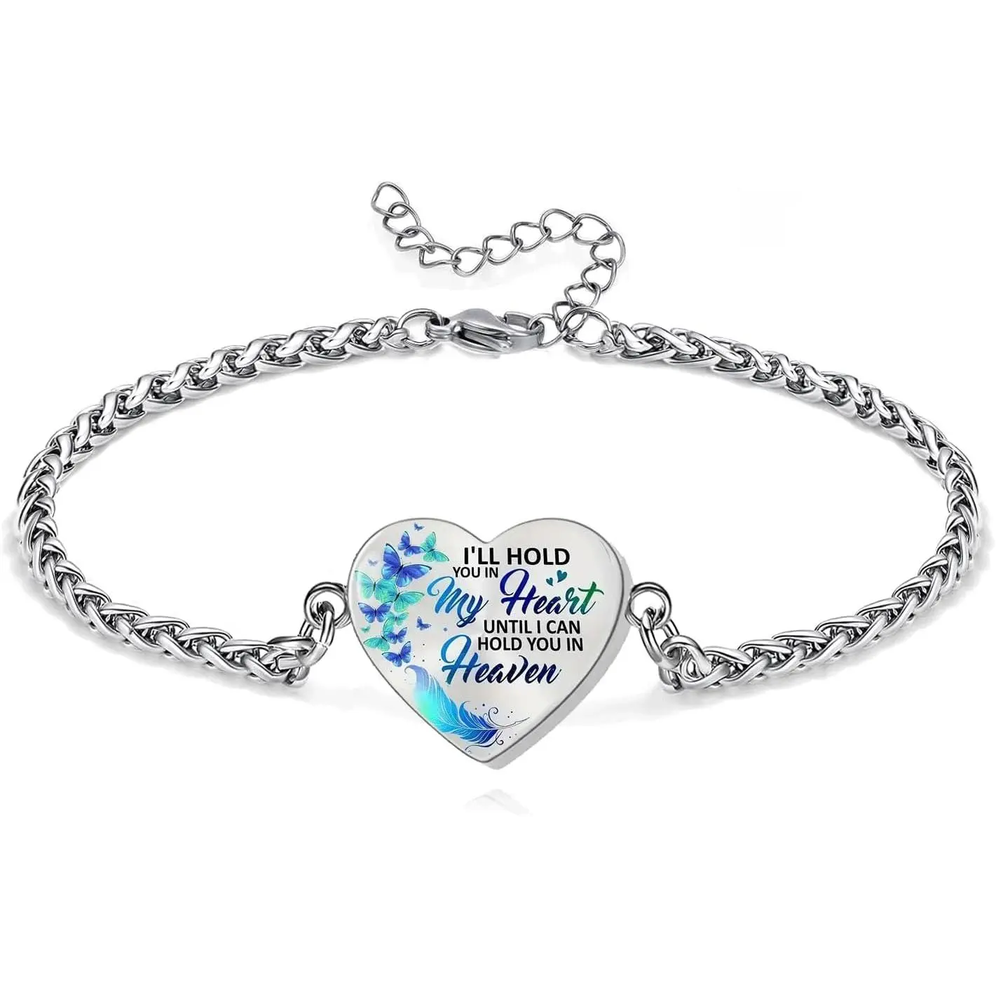 Cremation  Heart Urn Bracelet for Ashes for Women Memorial Pendant Human Ashes  Link Bracelet
