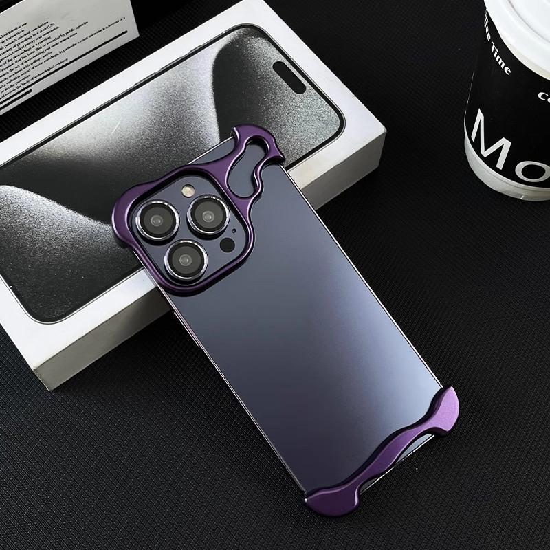 [LX]Frameless Corner Pad Anti-Fall Phone Case With Lens Protector, TPU Material Shaped Corner Pad Drop-Proof Cellphone Case, Phone Accessories For IPhone Series, Cover Protector, Protective, Smartphone