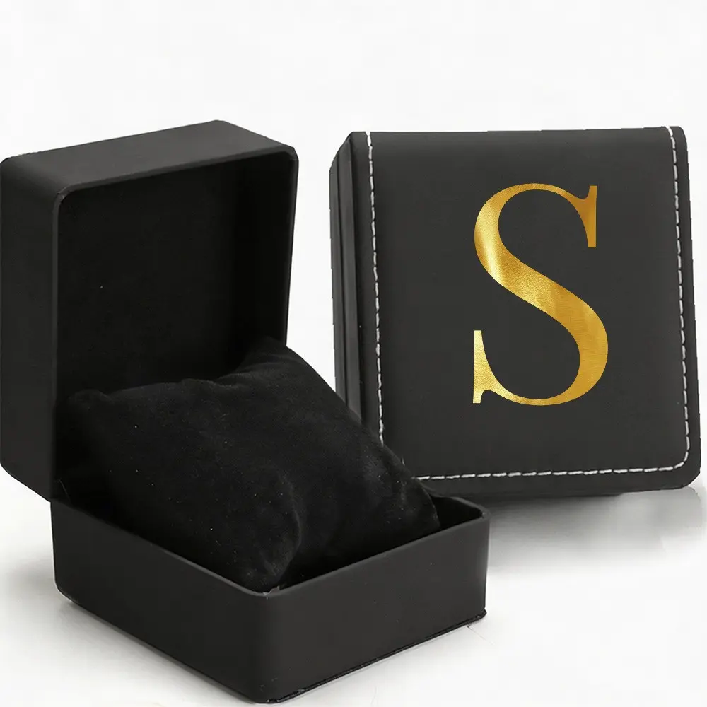 Letter Design Watch Storage Box Organizer, Wristwatch Storage, 1 Count Faux Leather Jewelry Display Box, Durable & Elegant Design Watch Box for Men Women Watch Lovers & Collectors, Fashionable Watch Accessories