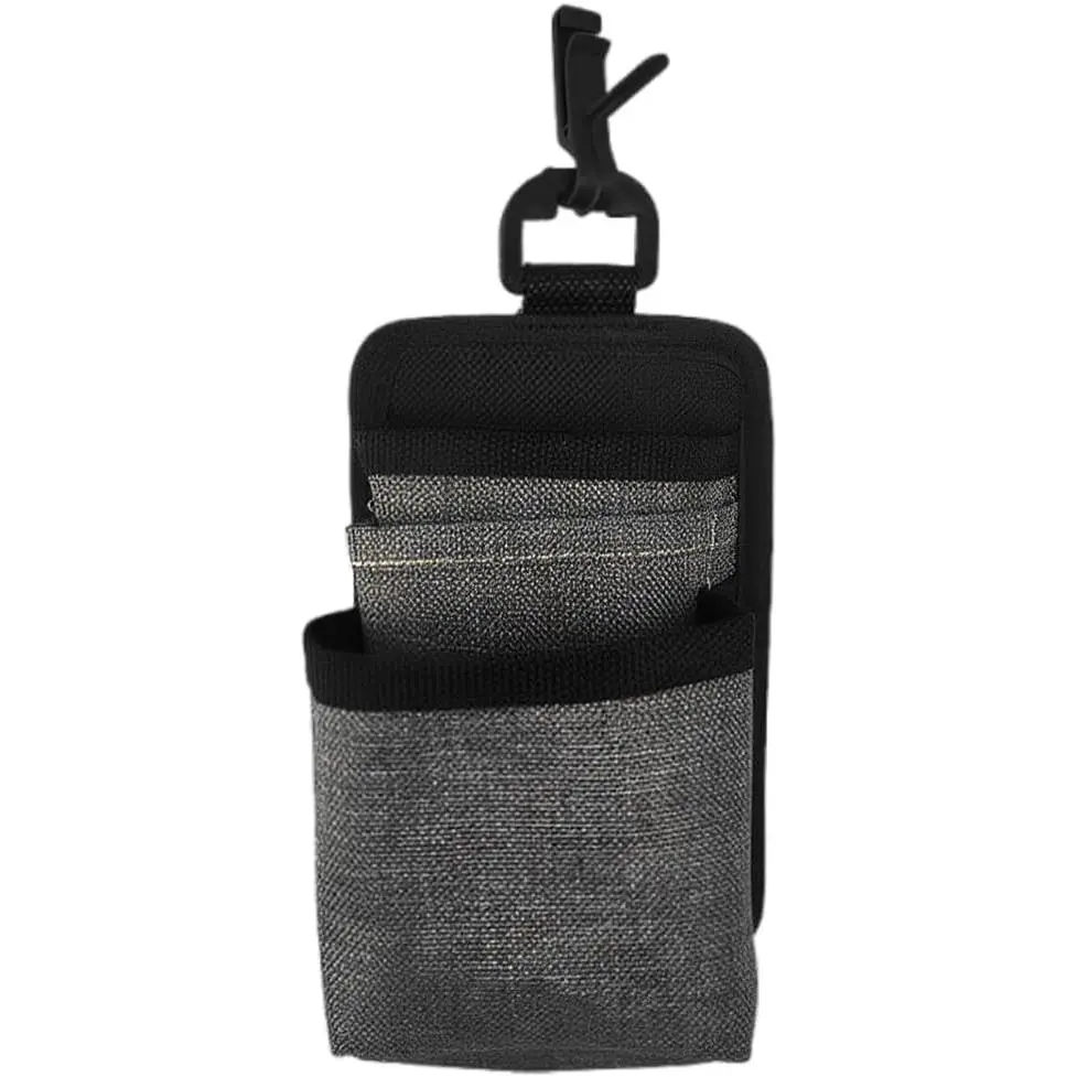 Air Vent Storage Bag, Multifunctional 3-Pockets Front Seat Organizer with  Port, 600D Oxford Fabric  Pouch Bag,  Vent Accessories for Key, Pen, Phone, Sunglass (Grey)