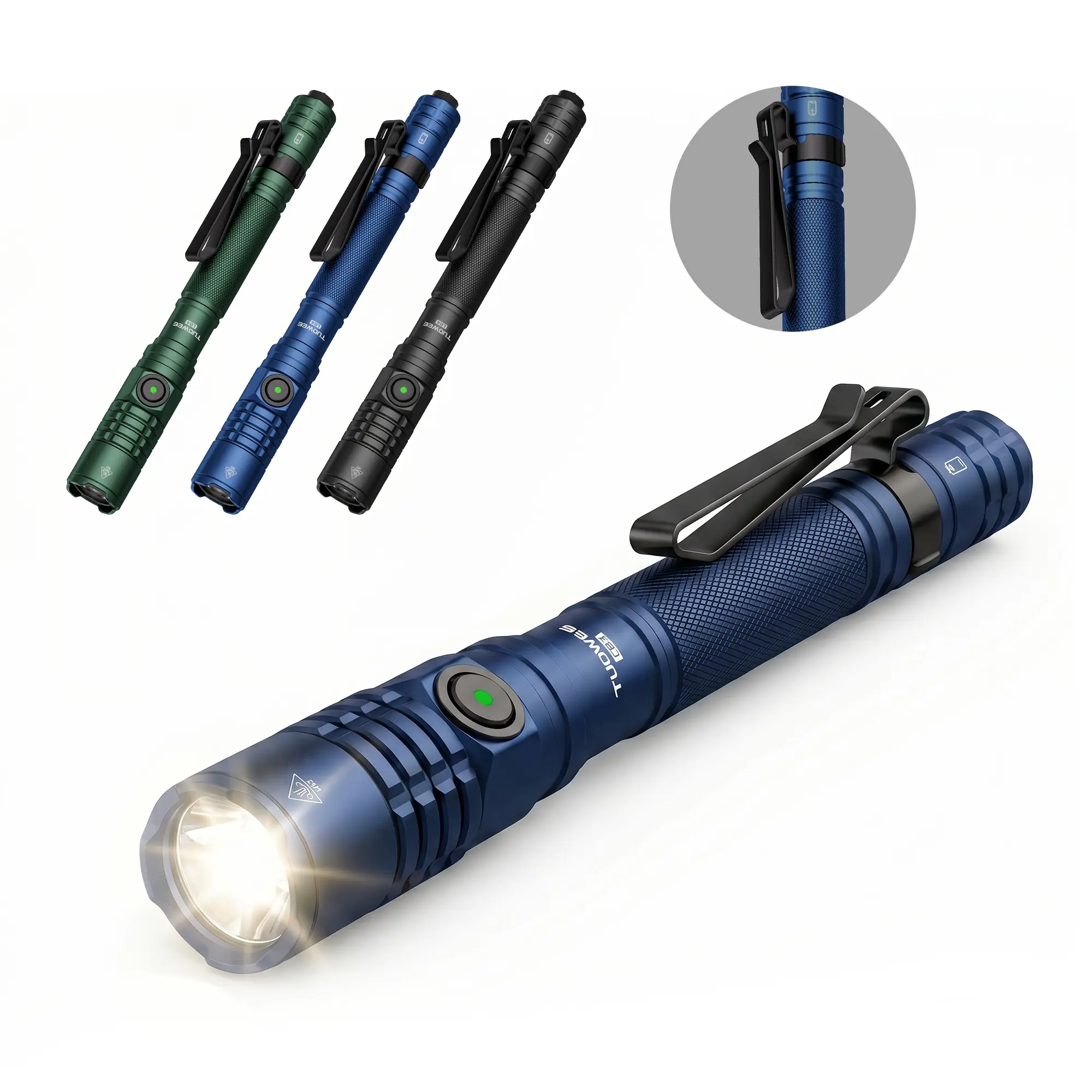 1000 Lumens High Brightness Handheld Flashlight, 7 Multi-Light Modes, Portable Pen Style Light with Clip, Rechargeable Compact Torch for Daily Use, Outdoor Activities, Hiking And Home Repair Lighting