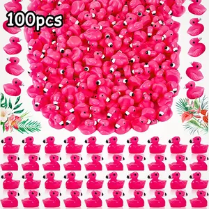 100 Resin Flamingo Figurines, Miniature Garden Decor, Garden Sculptures, Garden Accessories, Bonsai Decoration, Holiday Party Supplies, Birthday Scene Decorations, Statue, Display