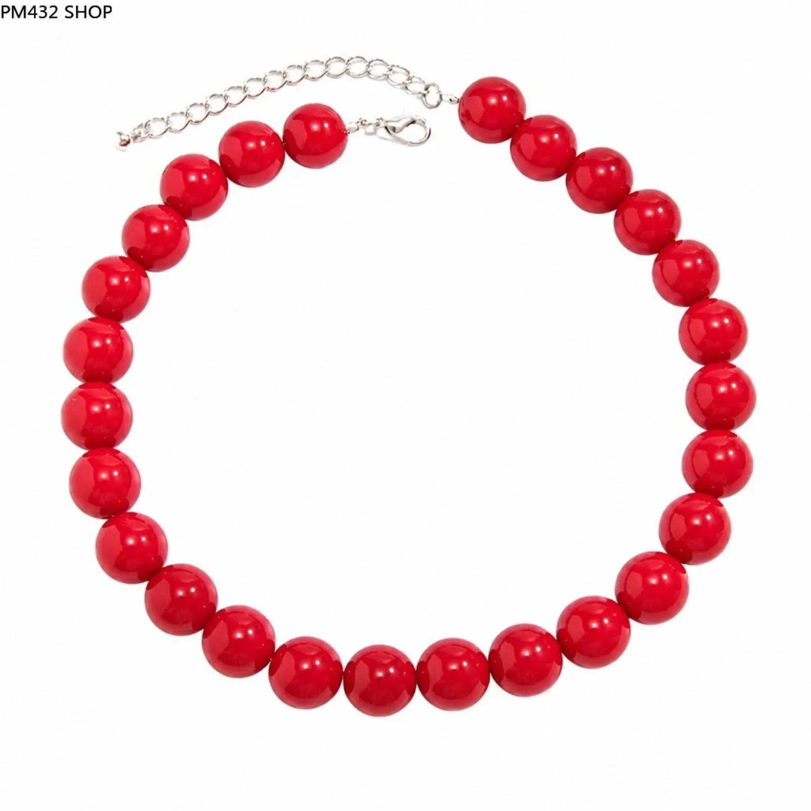 Colorful Chunky Beaded Necklace for Women – Statement Geometric Pearl Choker, Bold Fashion Collar Necklace, Y2K Aesthetic Layered Jewelry, Trendy Summer Accessory
