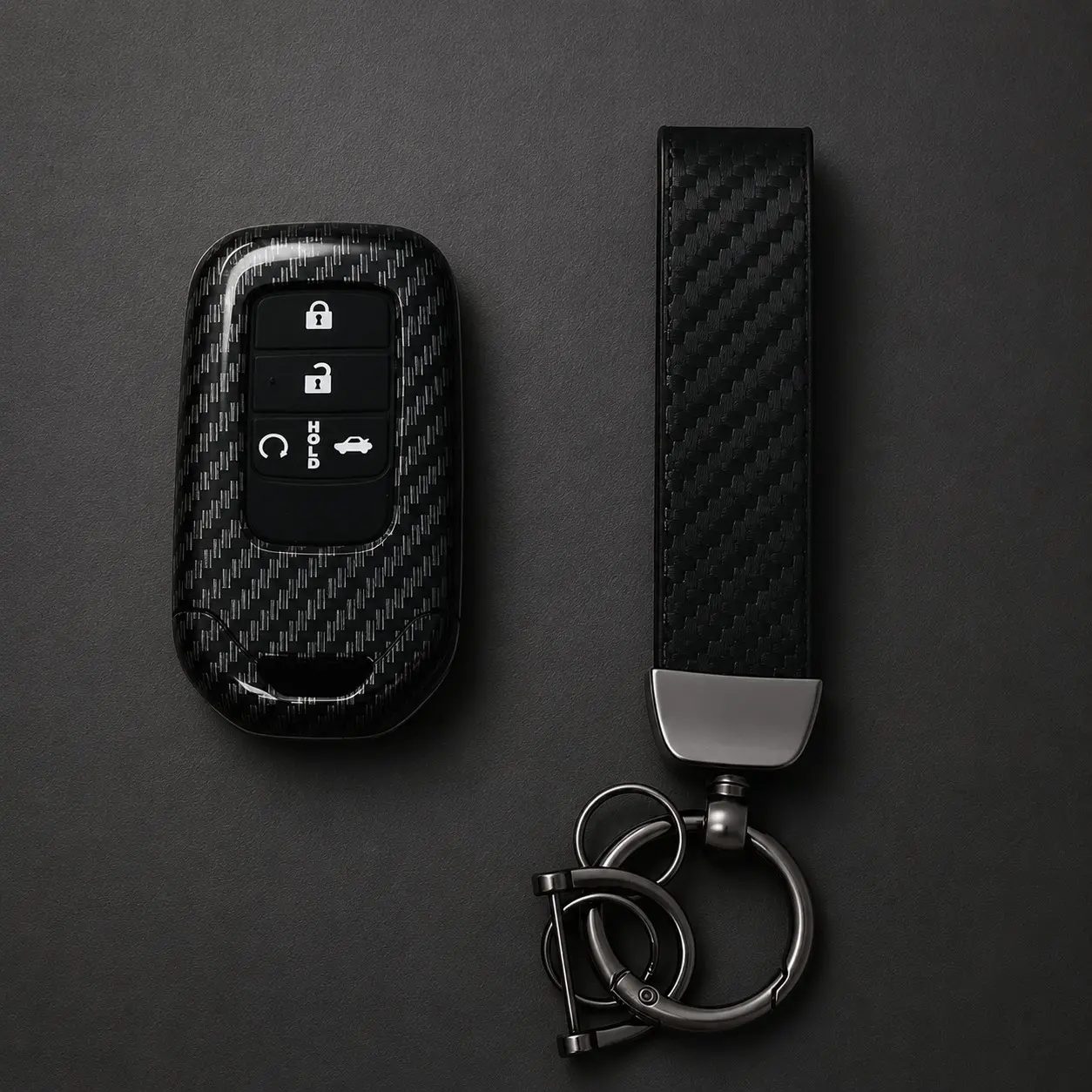 Car Key Cover, Car Key Holder, Key Fob Cover, Key Fob Protector, Car Key Accessory Compatible with Honda Accord Civic Crv Pilot Ridgeline Odyssey Passport, Durable Protective Case for Car Keys