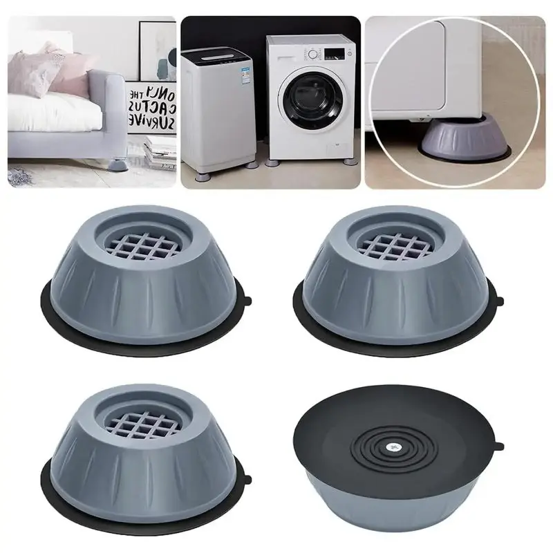 Washing Machine Foot Pad, 4 Counts Anti-slip Shockproof Washing Machine Foot Mat, Universal Washing Machine Support Pad, Home Appliance Parts