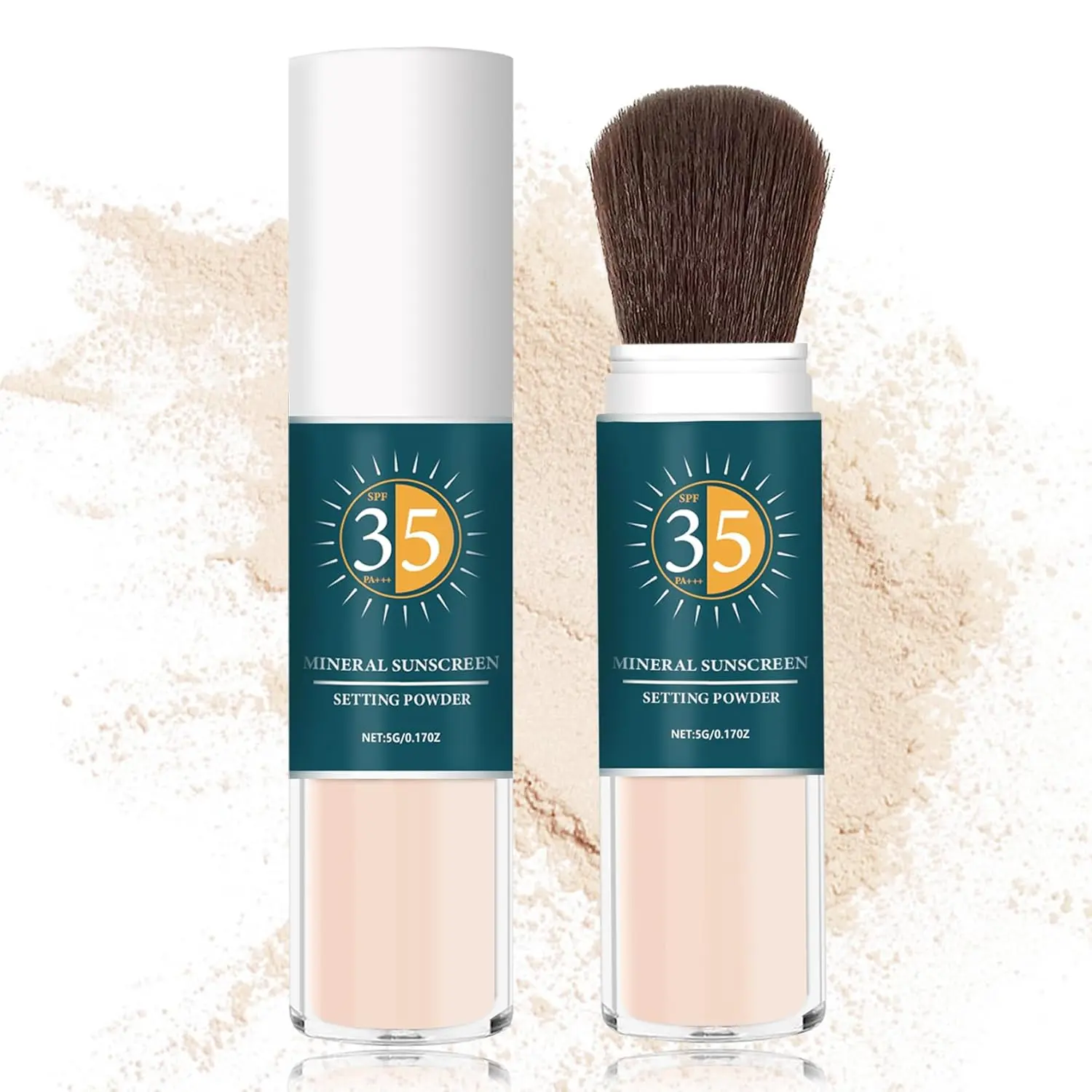 Mineral Sunscreen Powder SPF Powder for Face Oil Control Long Lasting Sunscreen Powder for Face Natural Light Breathable Translucent Powder Setting Powder Makeup - 03 Medium