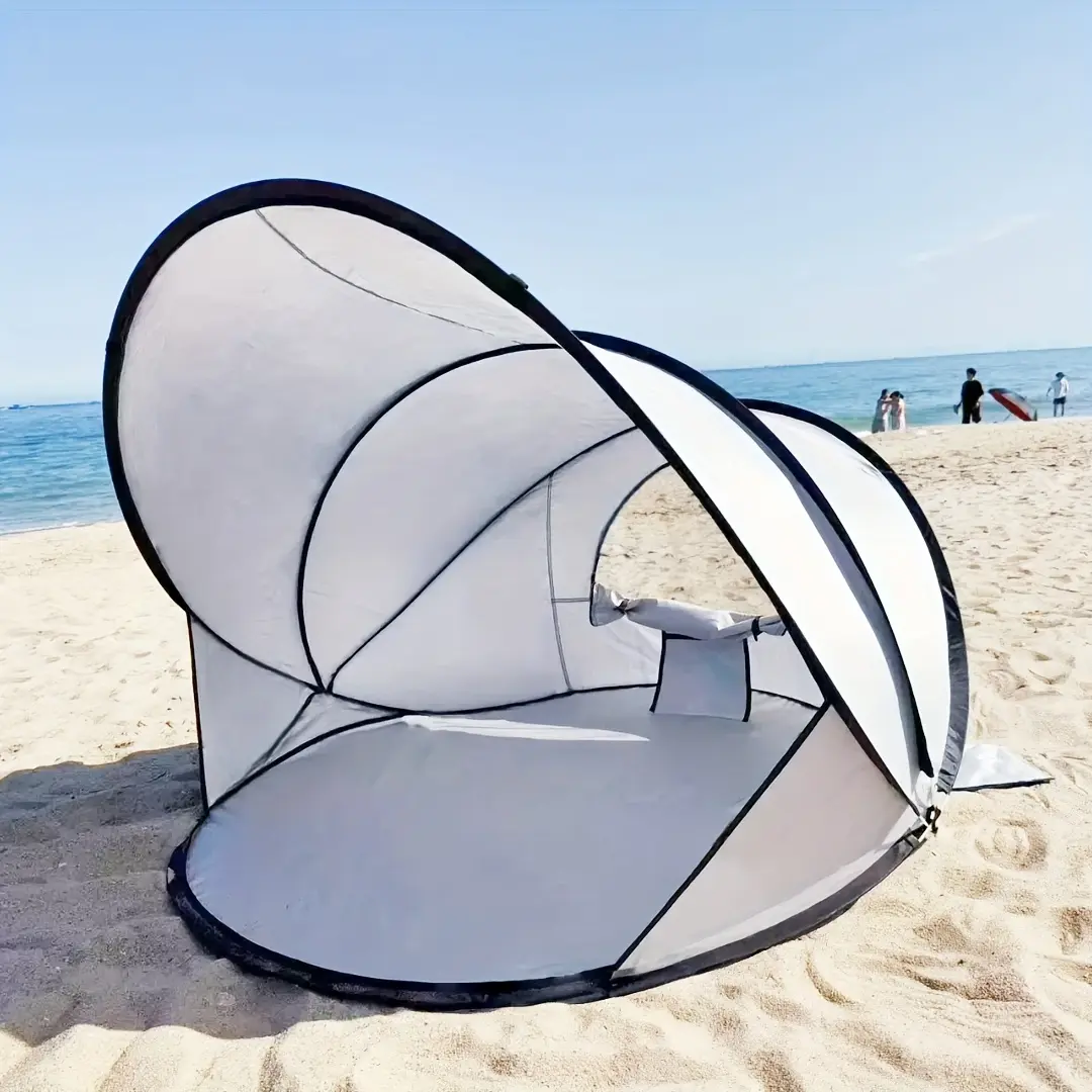 [Automatic Pop-Up Tent] 1pc Automatic Pop-Up Tent, 1-Second Quick Open, Extra Large Breathable Sunshade Park Camping Shelter for 3-4 People, 130 3cm x 130 3 2cm (L*W) * 105 2cm