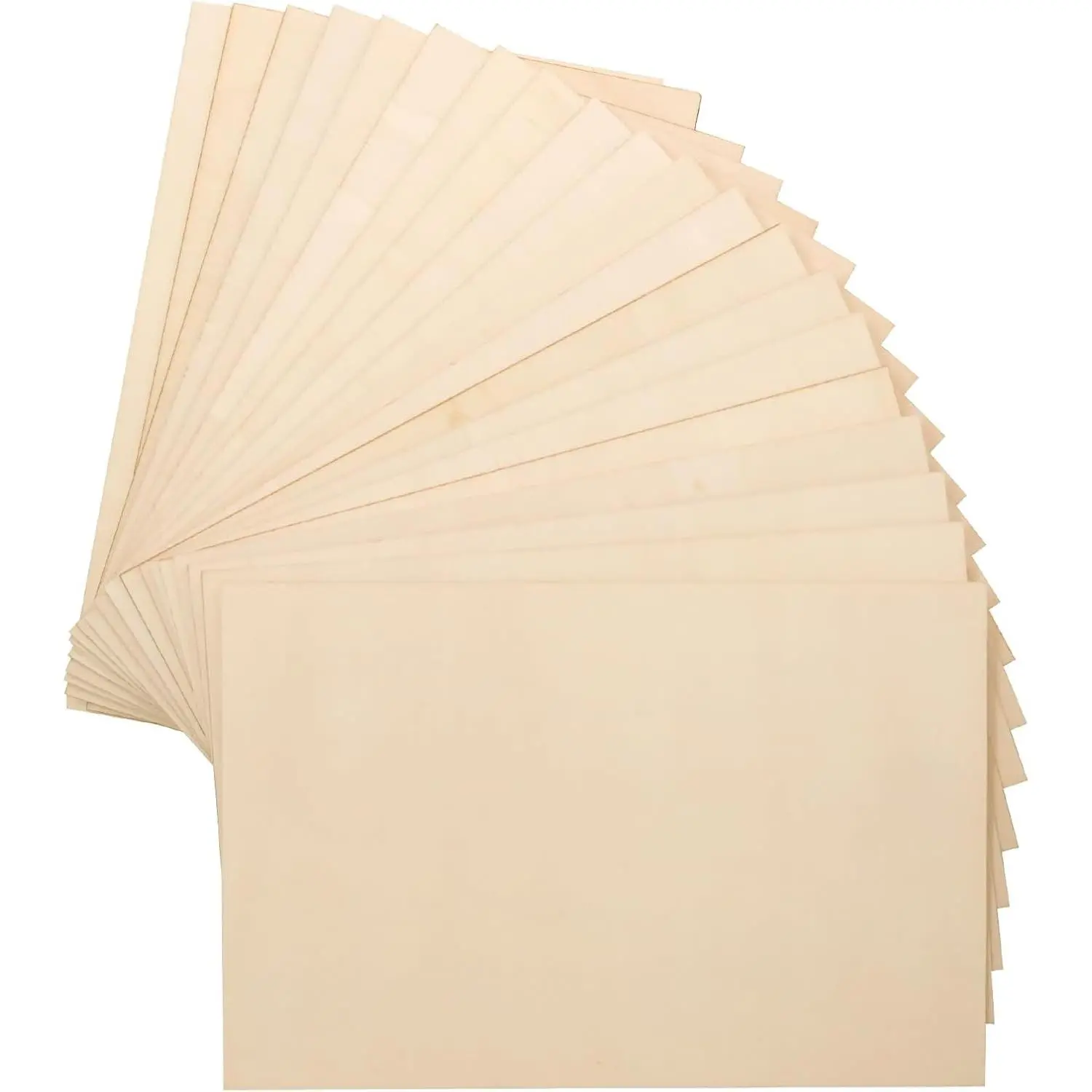 Thin Wood Plywood Sheets, 20-Pack Craft Material for Arts and Crafts (150x100x2mm)