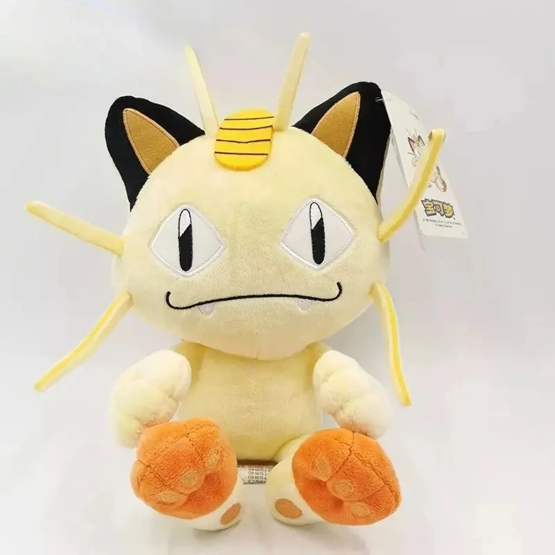 25cm Original Plush Toy Cute Meowth Soft Kawaii Cute Best Gifts for Anime Cartoon Plush Doll Figure Toy for Kids Birthday Gift