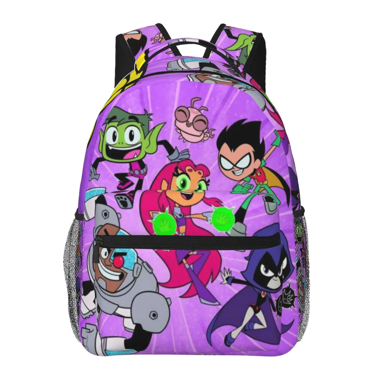 Kids backpack, Anime Teen Titans Go! School bag, Cute Cartoon Backpacks for girls boys, Adjustable Straps Bookbag for School Travel Office Daily Use