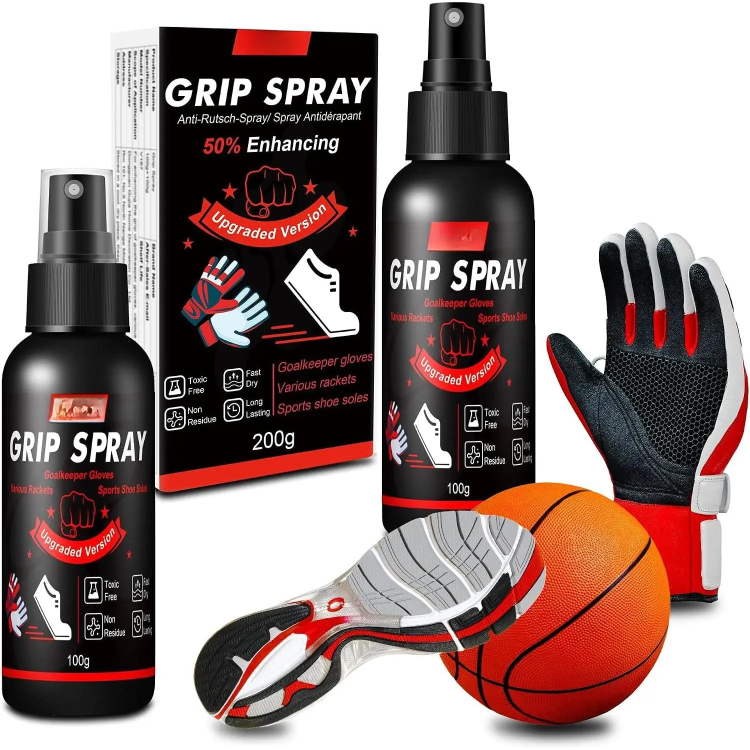 Grip , 7oz Traction  for Athlete,  Court Performance & Anti-Slip Traction for Basketball Shoe Bottom, Football Gloves, Golf, Tennis, Pickleball, Non ,  Drying