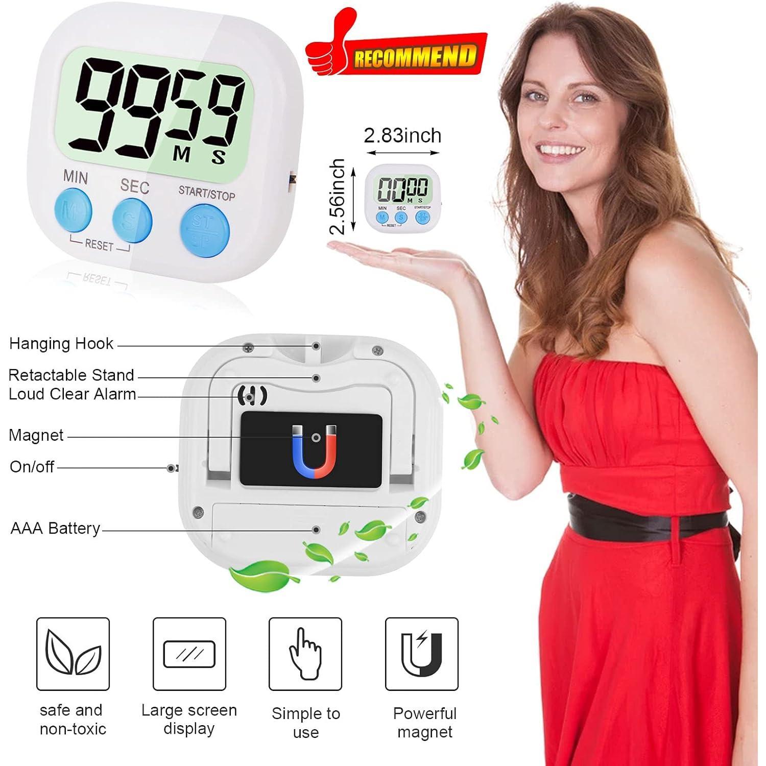 4- Multi-Function  Timer, Learning Management, Suitable for Kitchen, Study, Work, Exercise , Outdoor Activities(not Including ).
