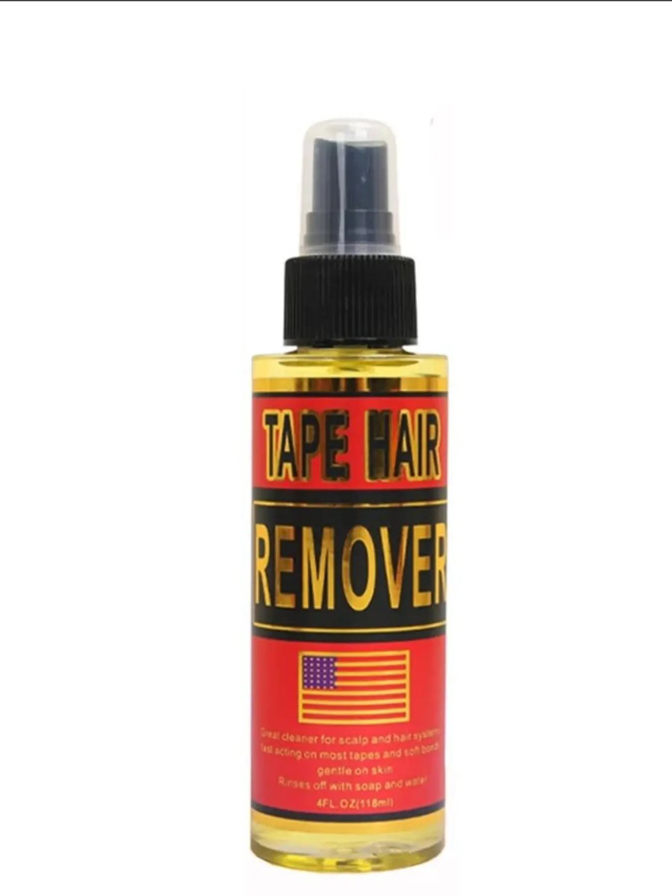 4oz Hair Extension Tape Remover Spray, Gentle Skin Safe, Fast Glue Removal, Fast Action, Specialized for Hair Extensions and Wigs, Haircare, 1 Bottle