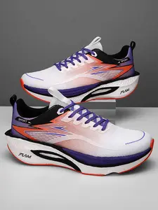 Men's Mesh Running Shoes, Shock Absorption Sporty Sneakers, Lightweight Anti-Slip Slip-On Athletic Footwear, All-Season Comfortable Design