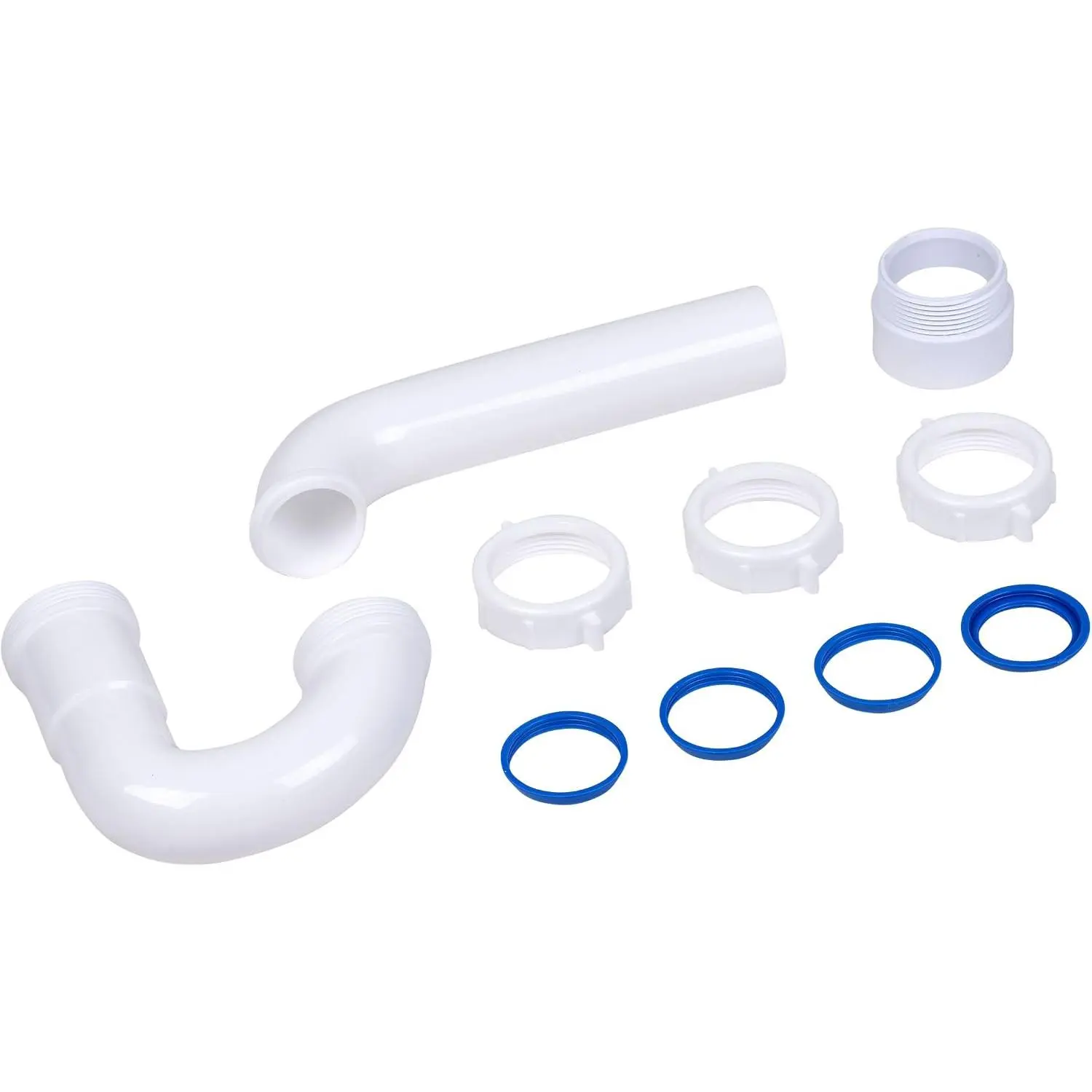 Dearborn P9703WBG 1-1/2" P- with Threaded PVC Adapter, and Reversible J-Bend, Bagged w/ True Blue Washer