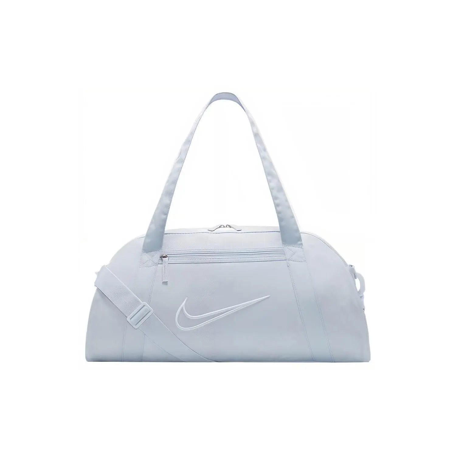 Nike Adjustable Strap Fabric Duffel Bag for Men and Women – Sporty Grey and White