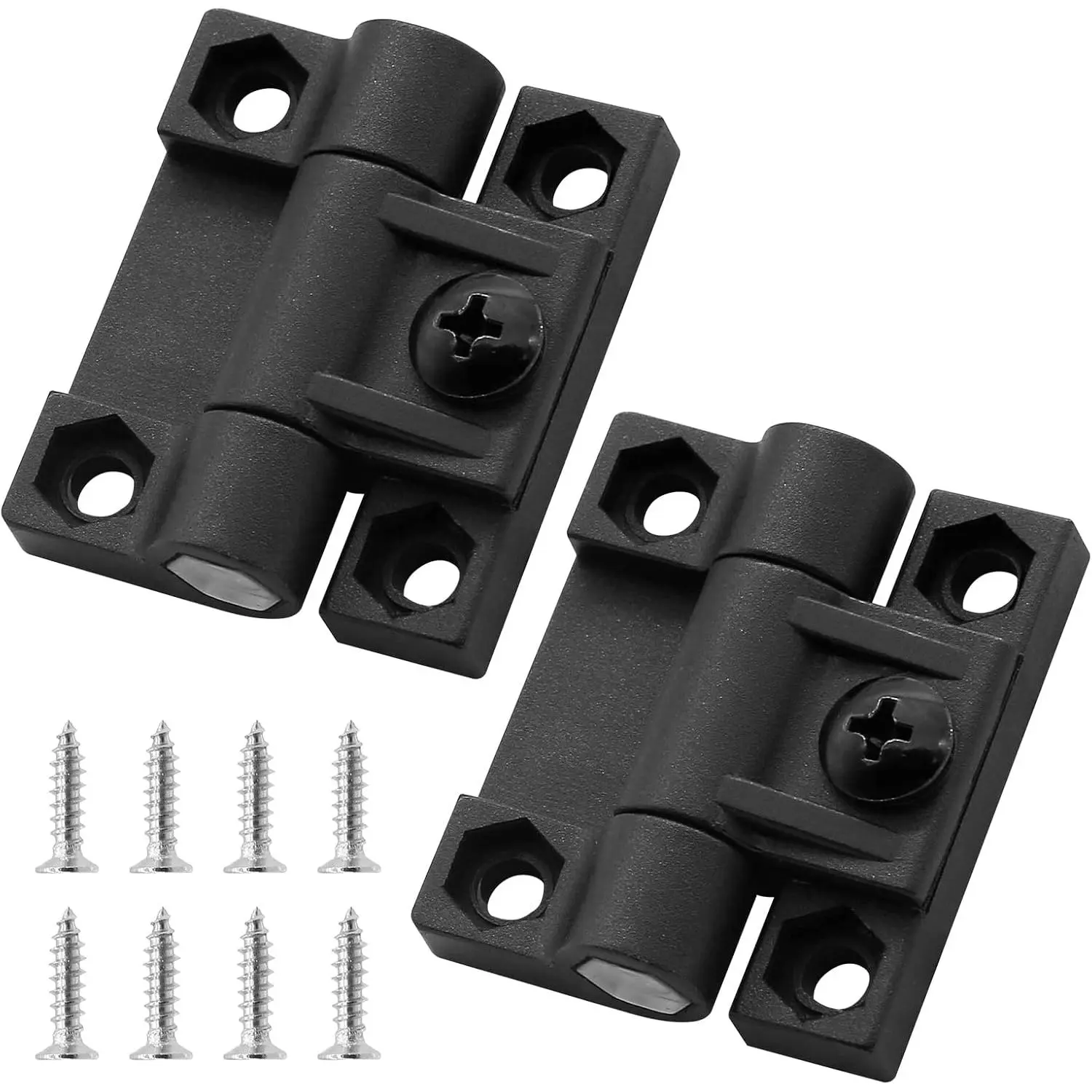 2 count Adjustable Torque Position Control Hinges | E6-10-301-20, Door Hinge Black, Gate Hinges, Adjustable Cabinet Hinge, with Screws