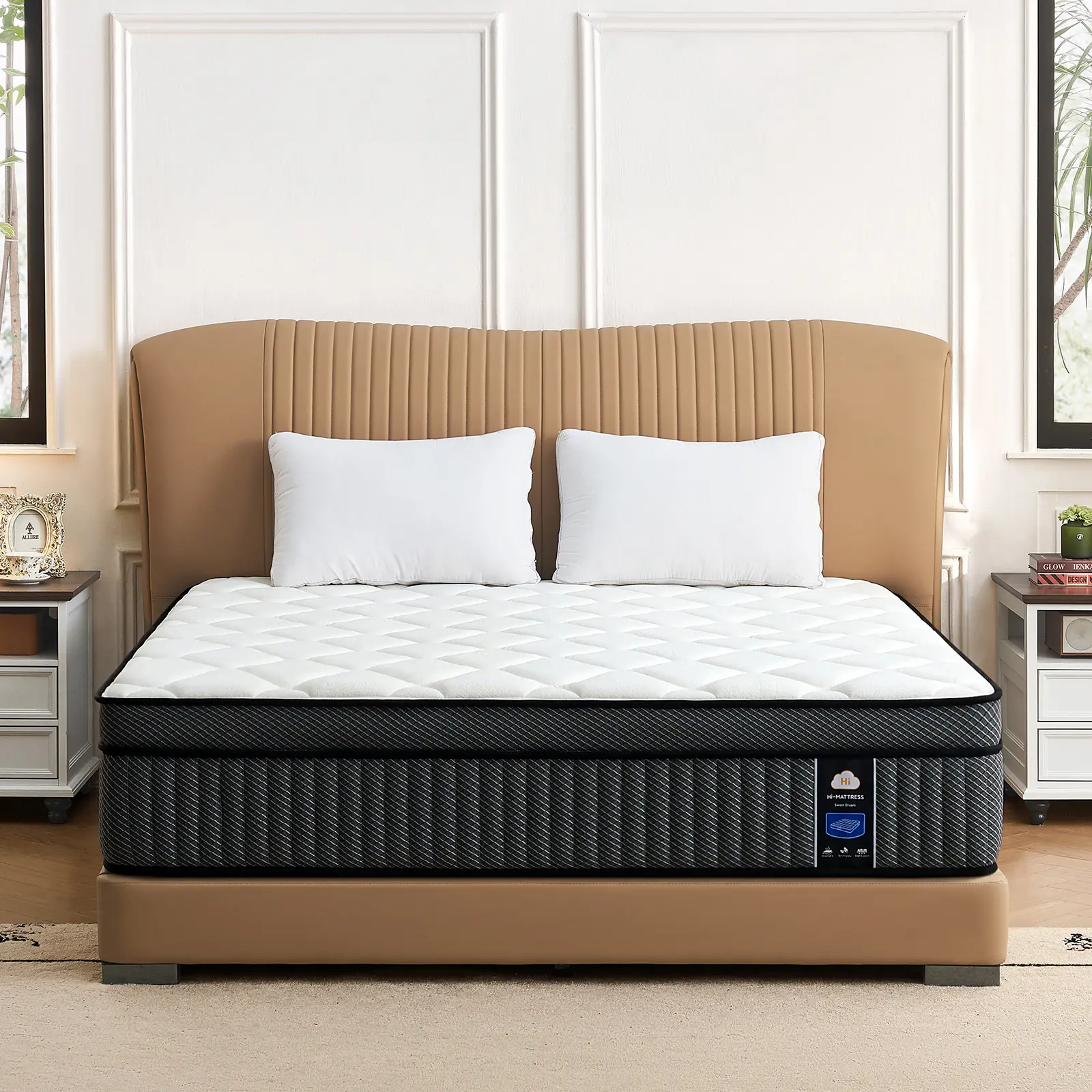Twin Mattress 10 Inch, Twin Size Hybrid Mattresses in a Box, Medium Firm Feel Memory Foam and Individual Pocket Springs, Fiberglass Free Bed Matress, Breathable, Motion Isolation, CertiPUR-US