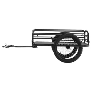 【DealsForYouDays】VEVOR Bike Cargo Trailer, 275 lbs Load Capacity, Heavy-Duty Bicycle Wagon Cart, Foldable Compact Storage & Quick Release with Universal Hitch, 20" Wheels, Fits Most Bike Wheels, Carbon Steel Frame