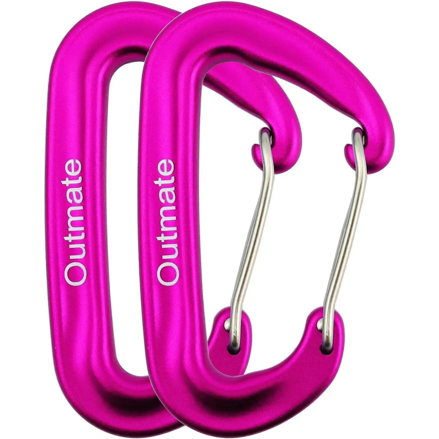 12kN 3.2"x2" Heavy-Duty Aluminum Alloy Carabiner Clips - Lightweight Clip for Hiking Camping, Keychains, Dog Leashes, Carabiner Shape