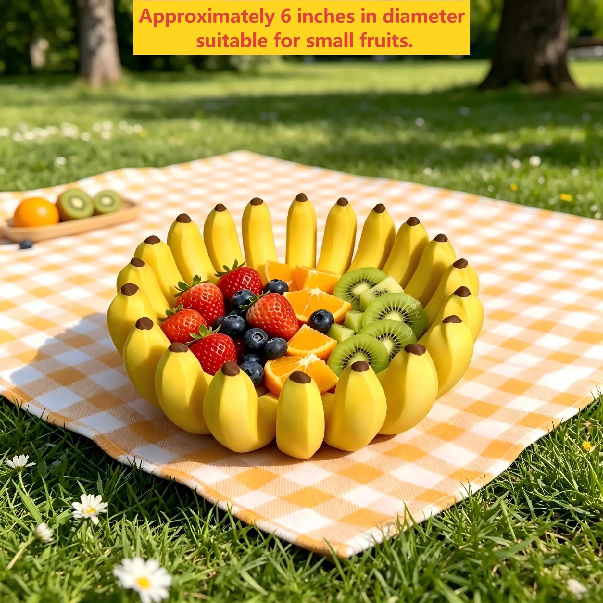 Creative Banana Tray, Fun and Practical Fruit Dish, Ideal for Parties, Desserts, Snacks, Decorative Banana Plate, Space-Saving Table Centerpiece, Decoration