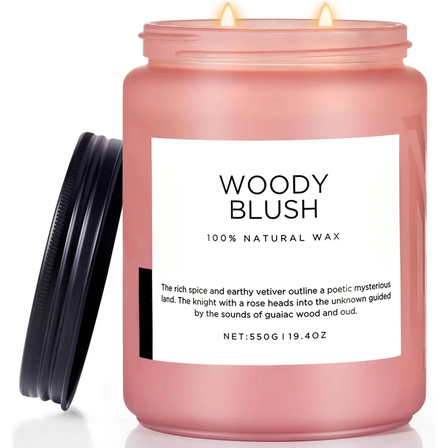 Large Rose Oud Scented Candles, 19.4oz  Soy Wax, 110-Hour | Long Lasting Slow , Non , Romantic Floral Smelling for ,  Gifts for Relaxing