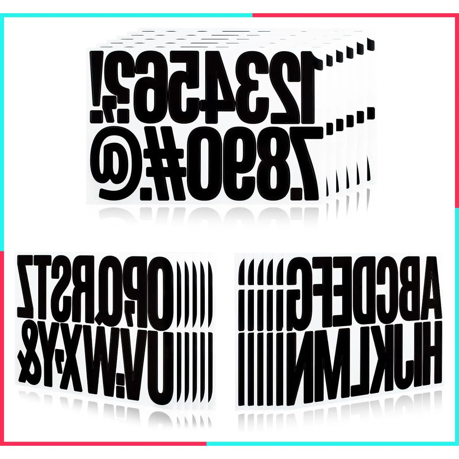 3 Inch Waterproof Vinyl Alphabet Letter Stickers for Mailbox Numbers