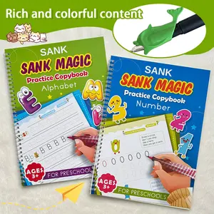 Two-Pack English Number Practice Book Set, Thick Paper, Simple Practical, Focus Training, Ideal Gift for Spring Semester Start