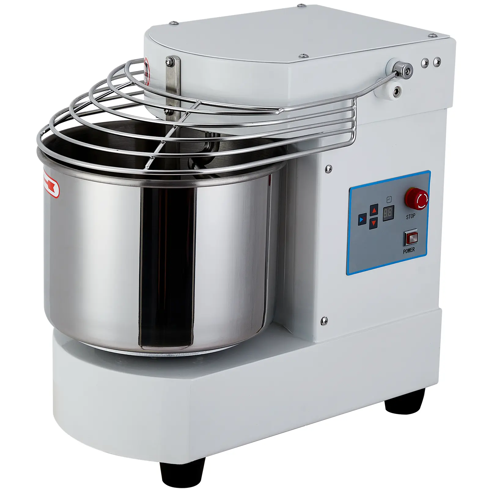 650W Dual Mixing Commercial Dough Mixer - 10.87QT Electric Stand Mixer with 650W Motor, Capacitive Touch Display Timer, Security Shield, Food-Safe Stainless Steel Bowl - Ideal for Bakery, Kitchen Use, 10.87 Qt Bowl